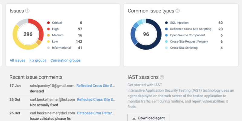 HCL AppScan Screenshots