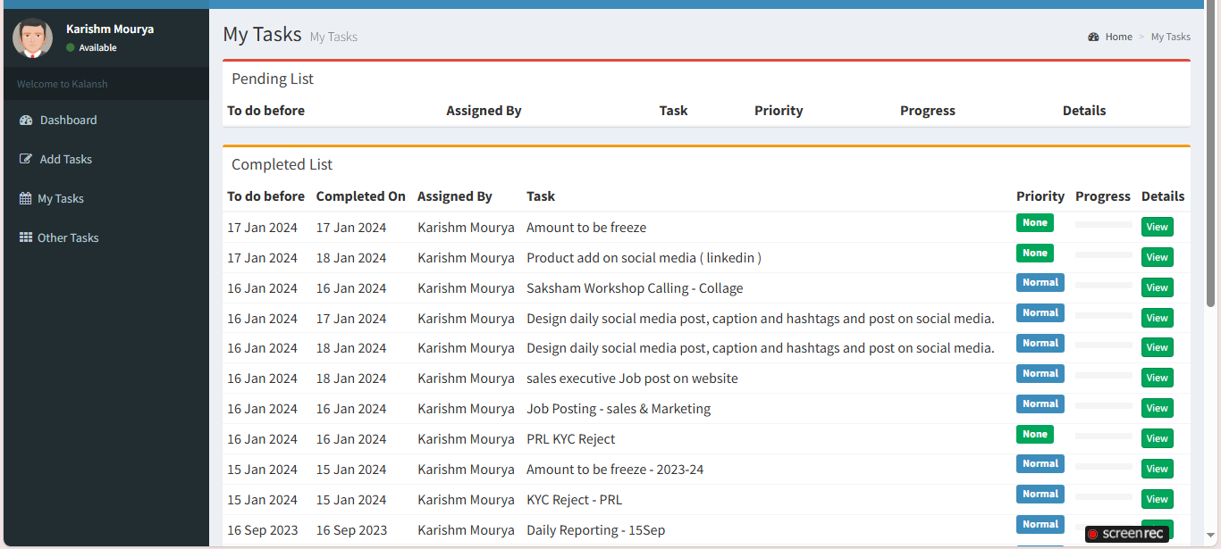 SutraPlan Task Manager Screenshots