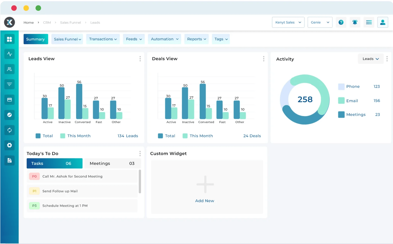 Kenyt CRM Screenshots