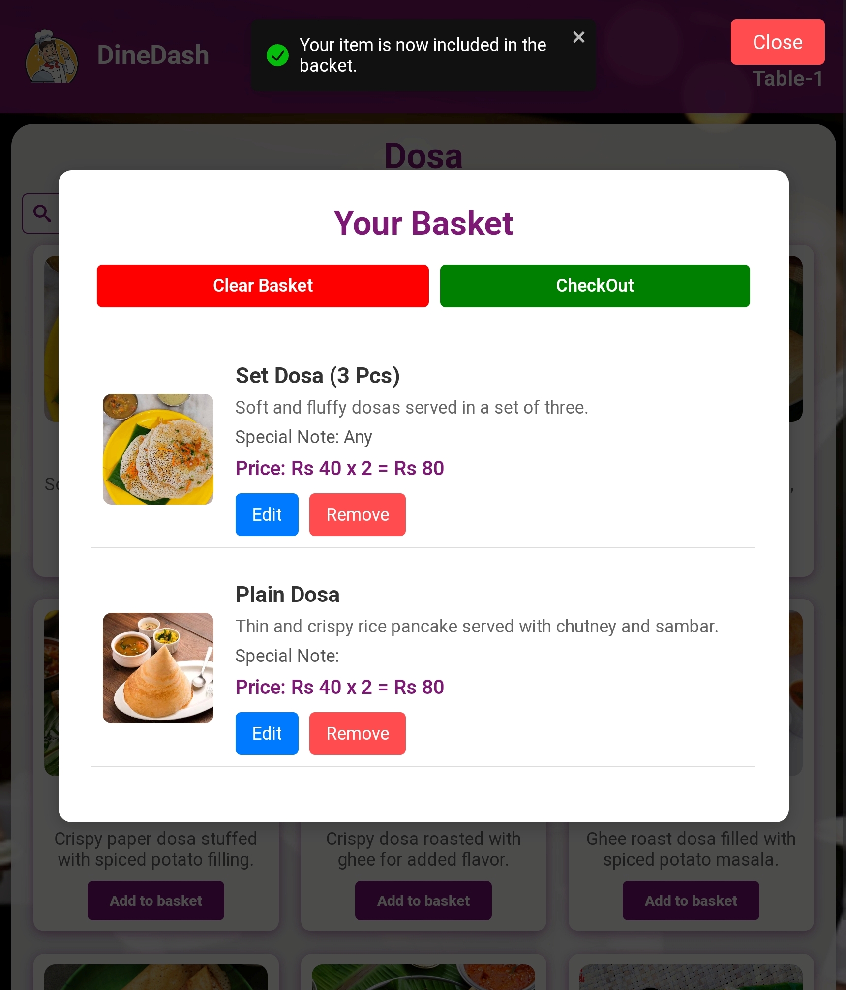 DineDash POS Screenshots