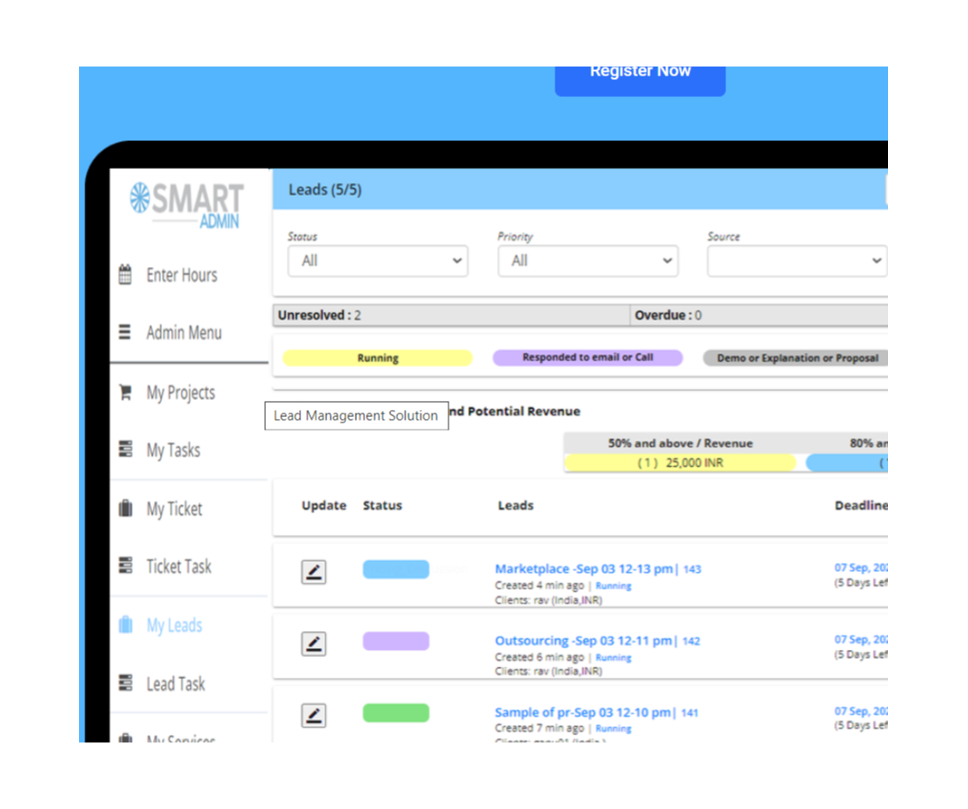 Smart Lead Tracker Screenshots