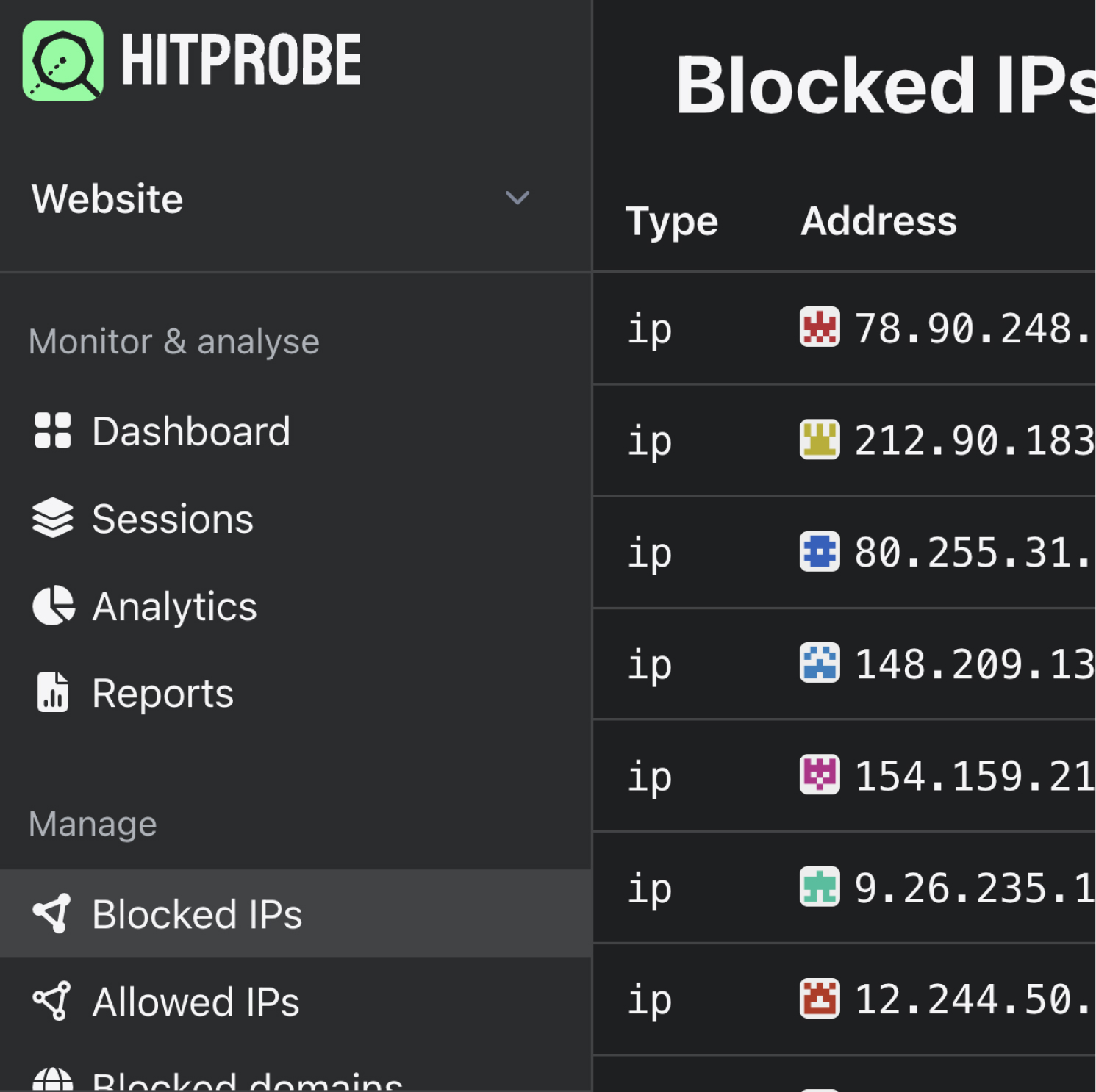 Hitprobe Screenshots
