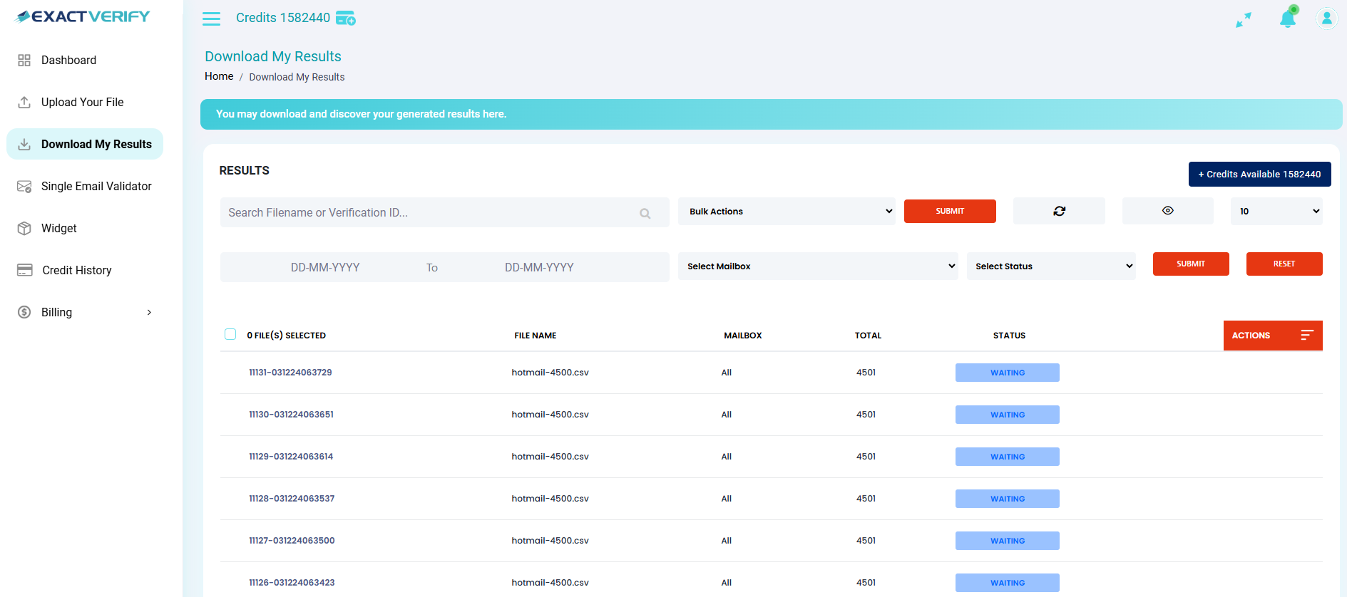 ExactVerify Screenshots