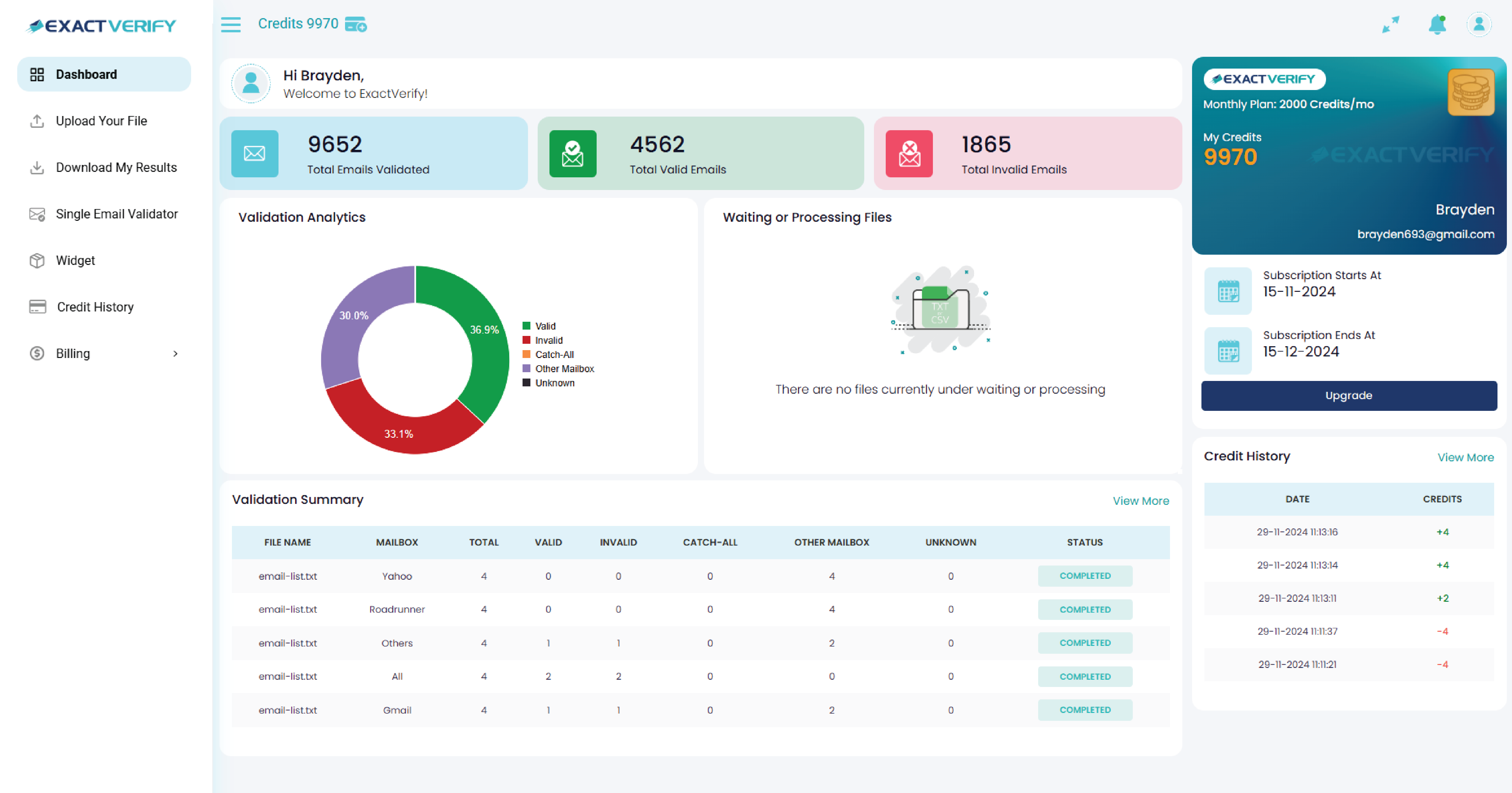 ExactVerify Screenshots