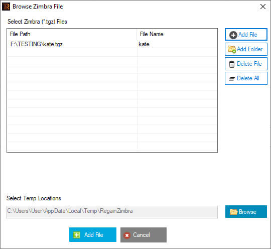 Regain Zimbra to Outlook Converter Screenshots