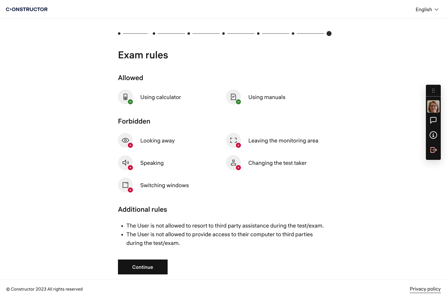 Constructor Assess Screenshots