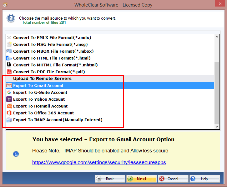 EmailSoftware EML Converter Screenshots