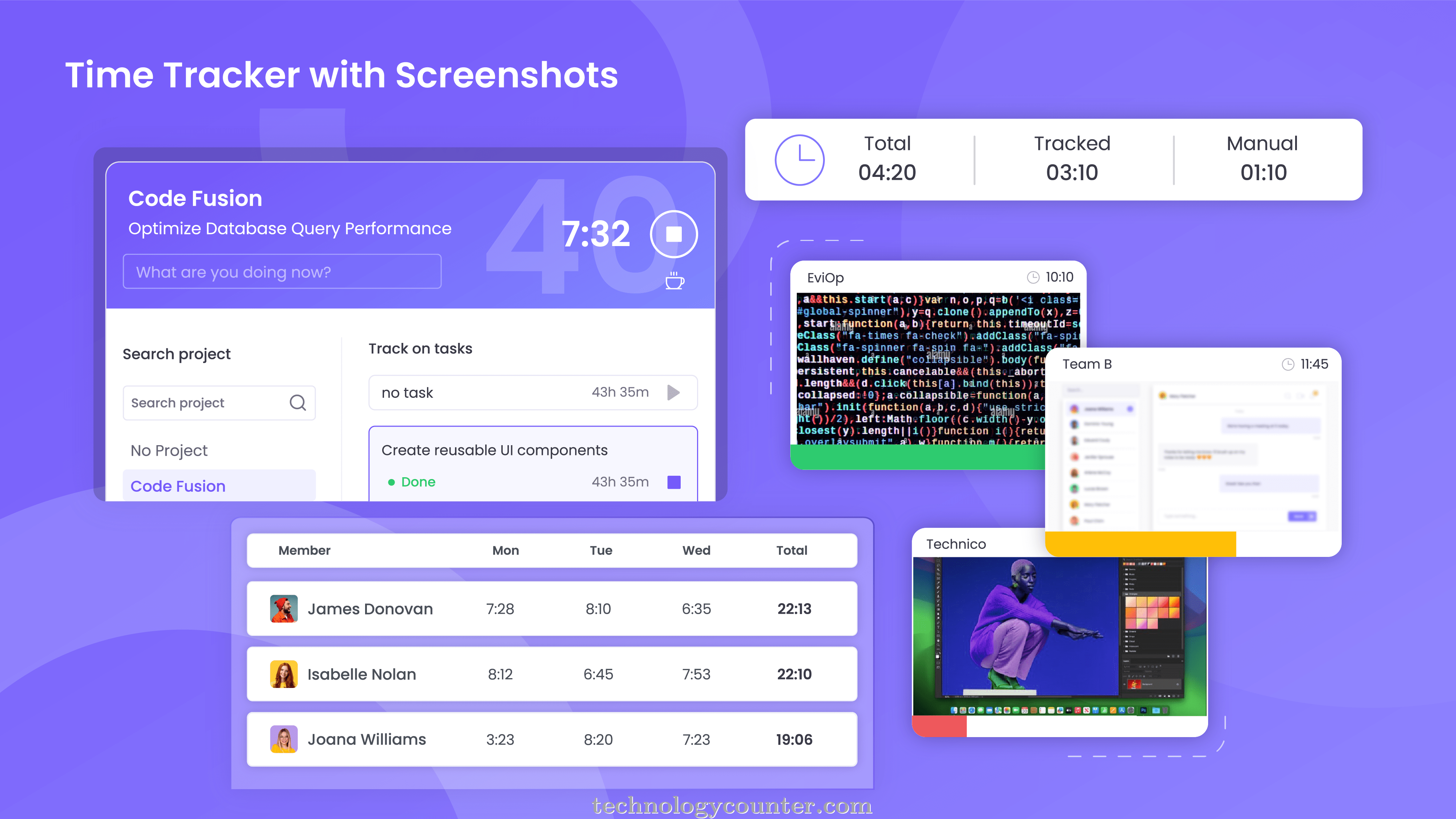 WebWork Time Tracker Screenshots