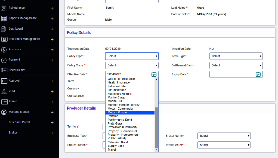 InsureEdge Screenshots