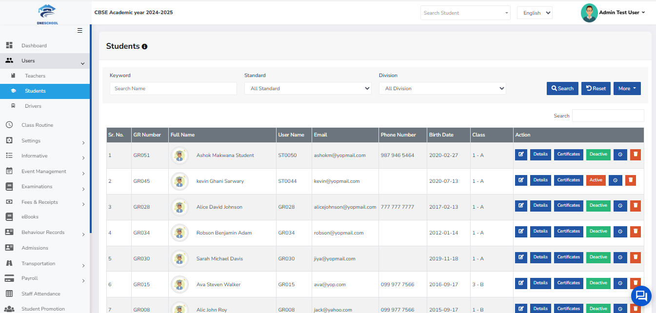 OneSchool Screenshots