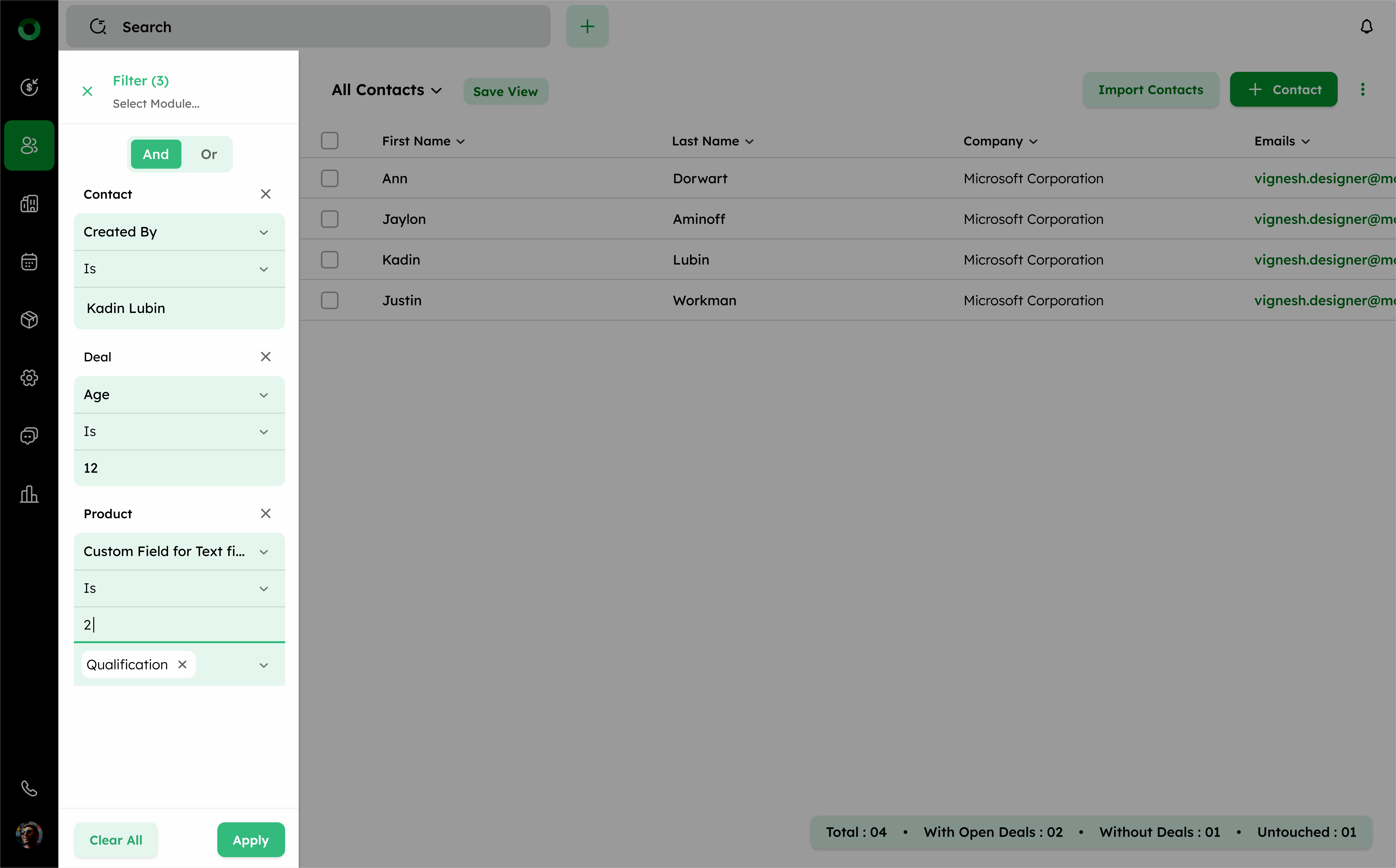 Twozo CRM Screenshots