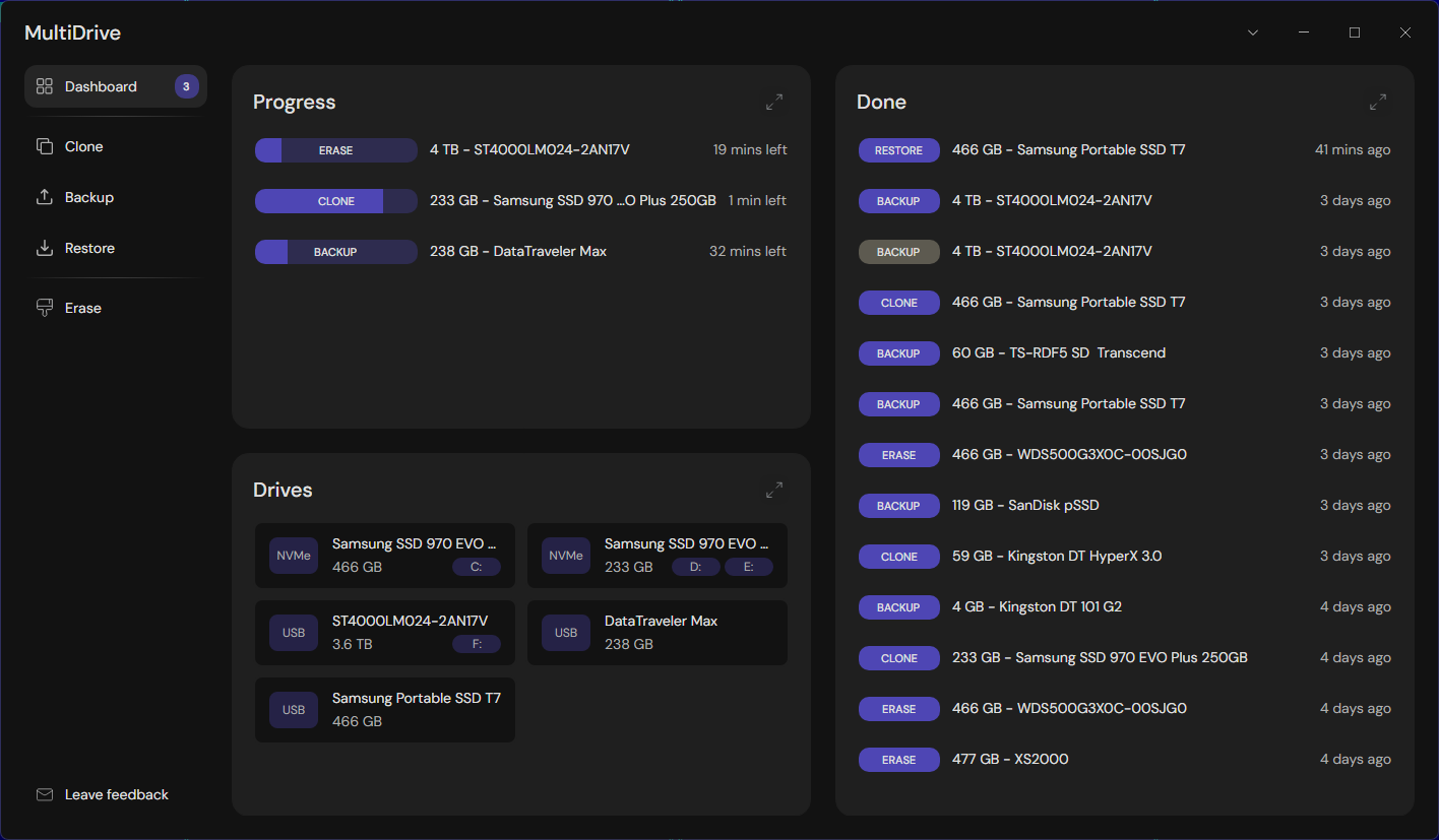 MultiDrive Screenshots