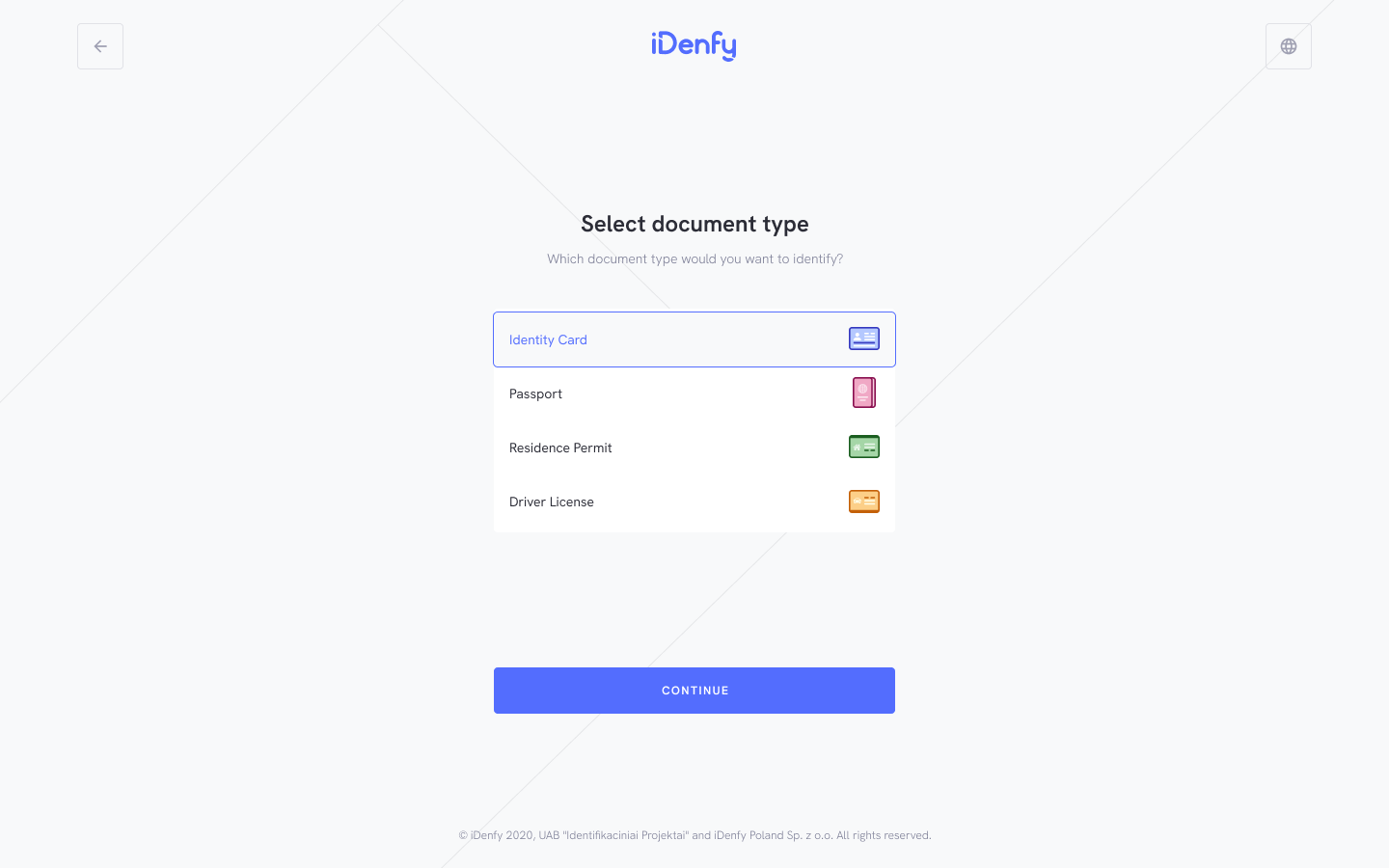 iDenfy Screenshots