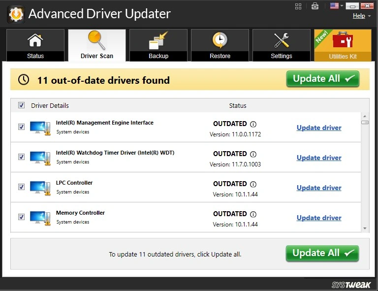 Advanced Driver Updater Screenshots