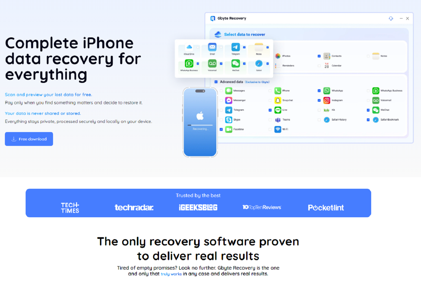 Gbyte Recovery Screenshots