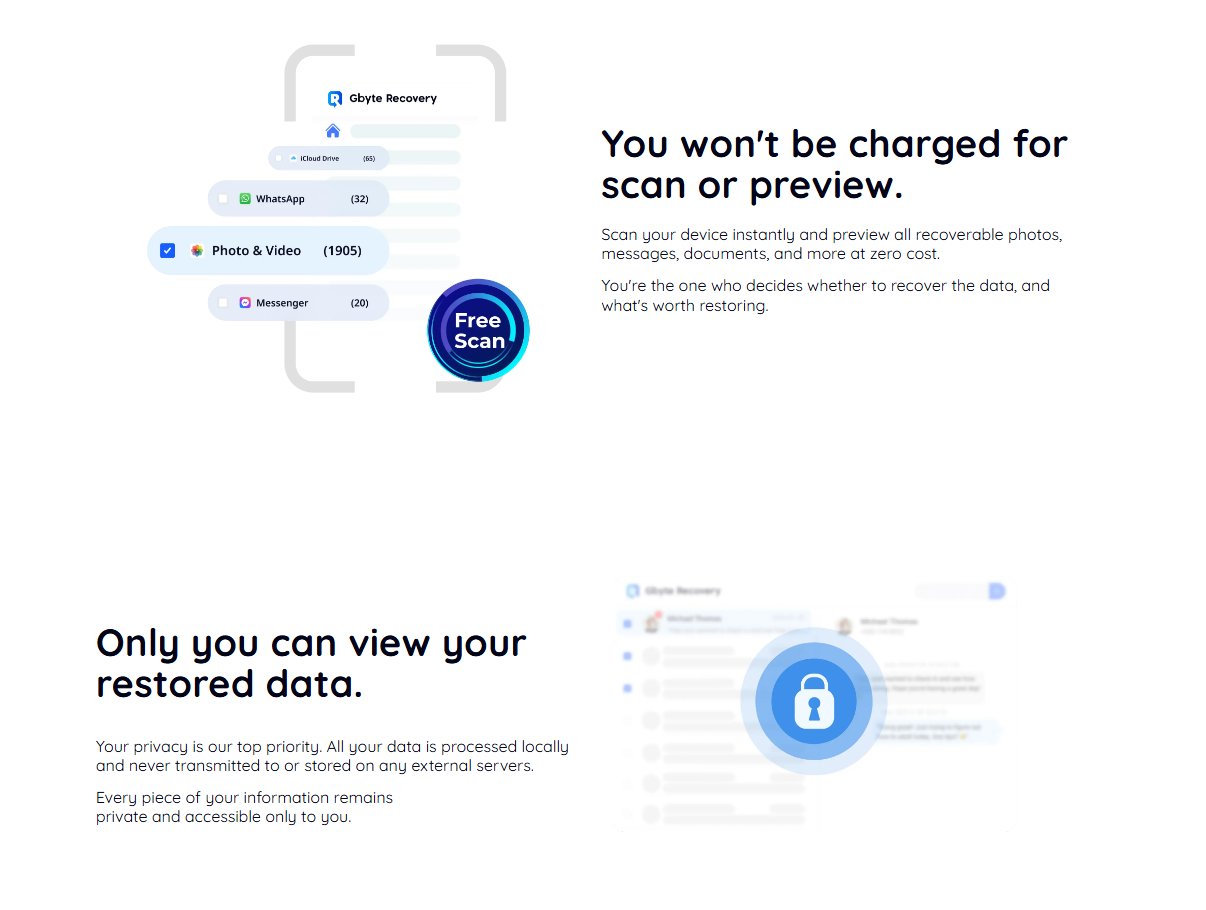 Gbyte Recovery Screenshots