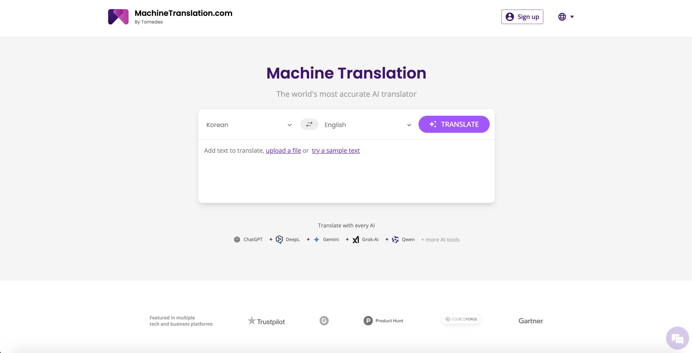 MachineTranslation.com Screenshots