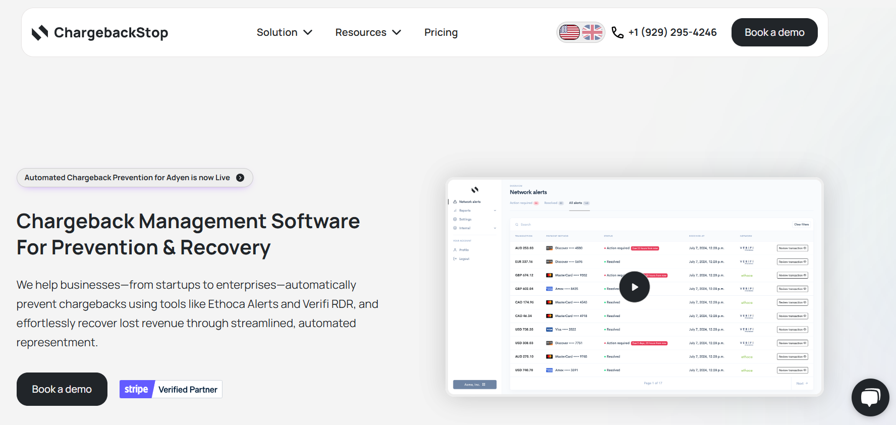 ChargebackStop Screenshots