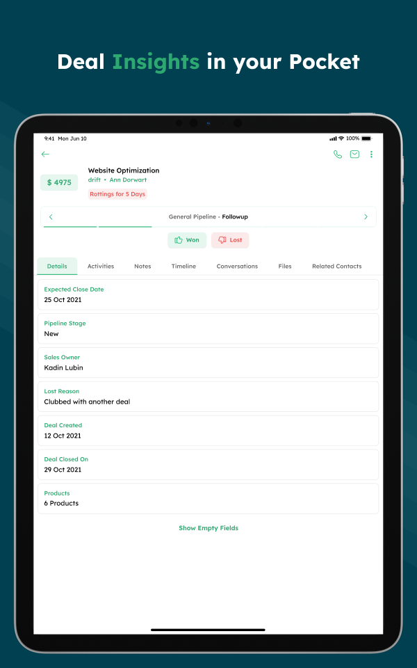 Twozo CRM Screenshots