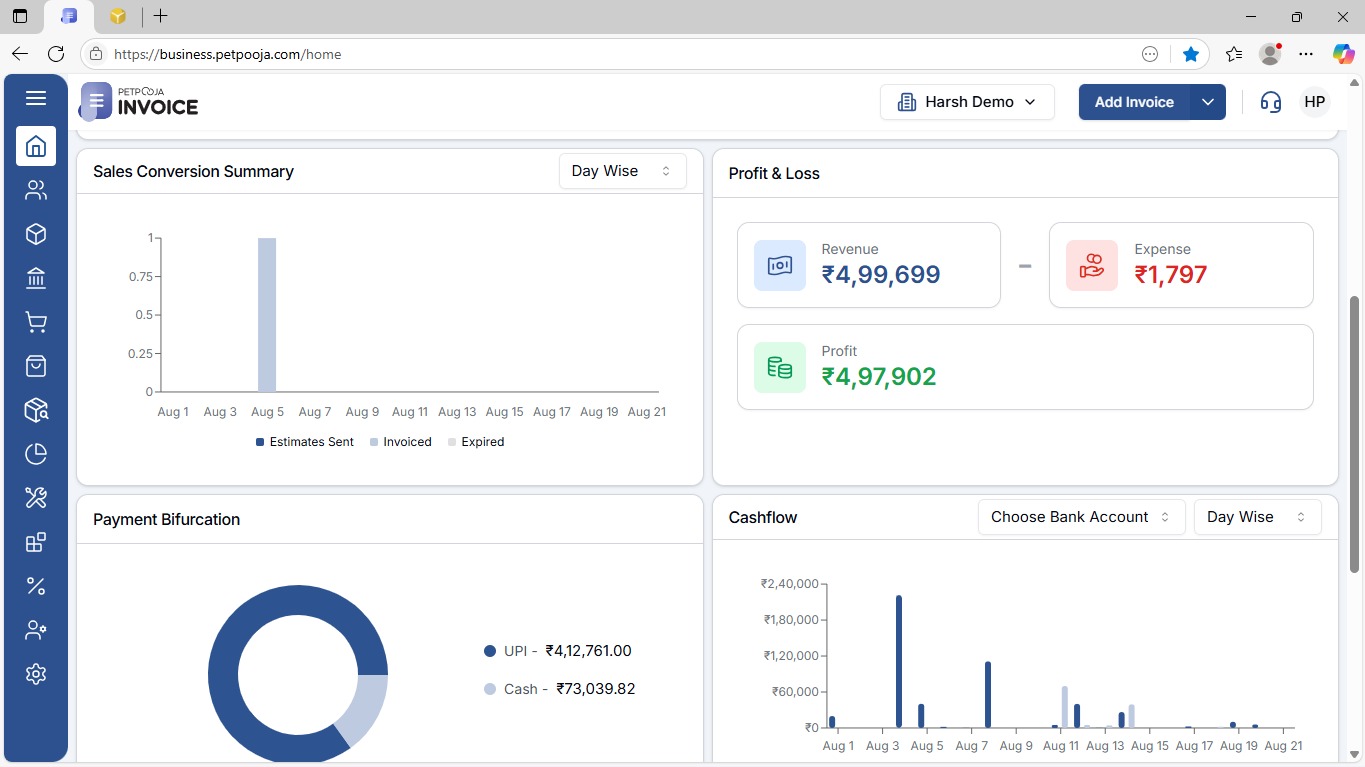 Petpooja Invoice Screenshots