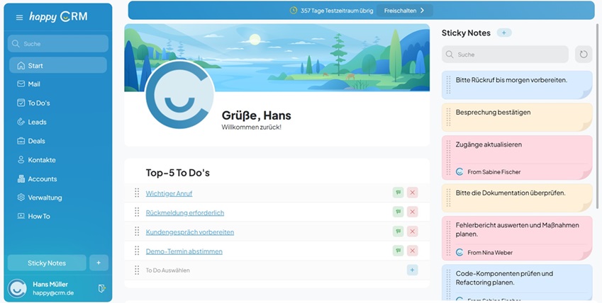 happyCRM Screenshots