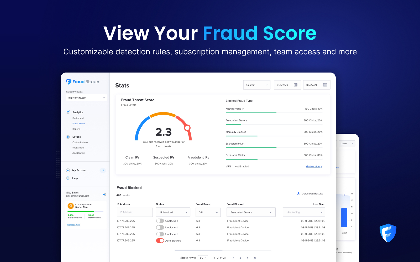 Fraud Blocker Screenshots