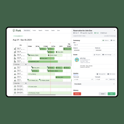 Park Software Screenshots