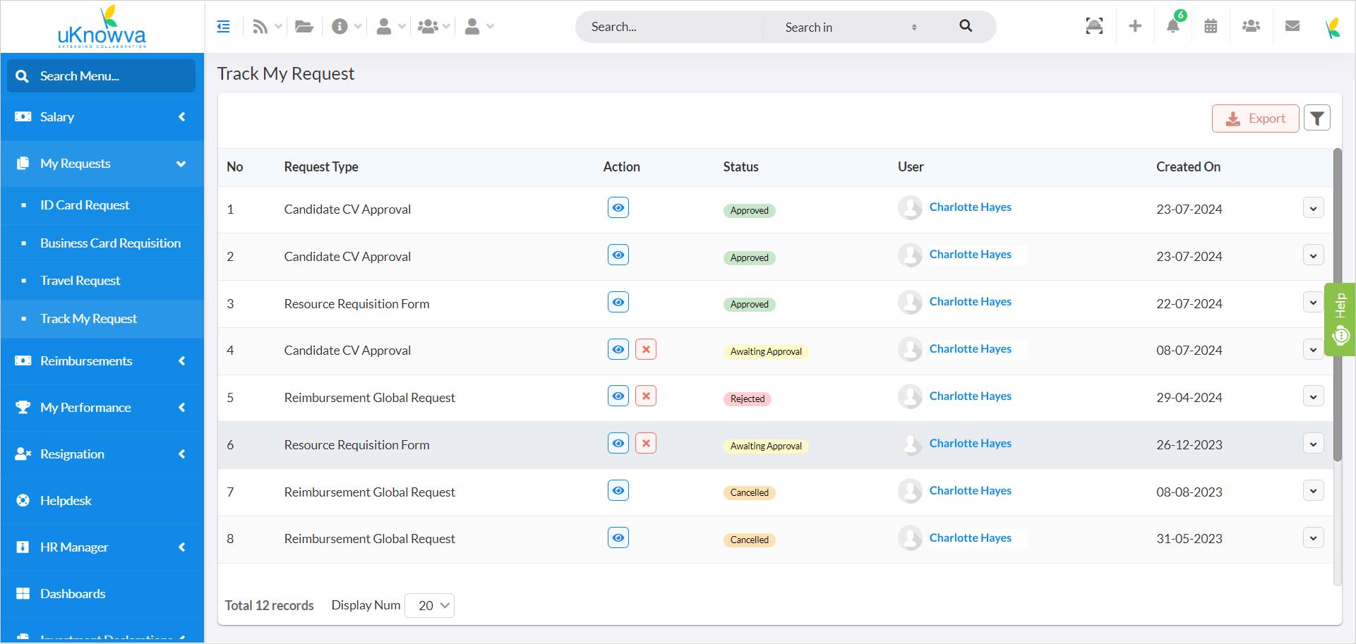 uKnowva HRMS Screenshots