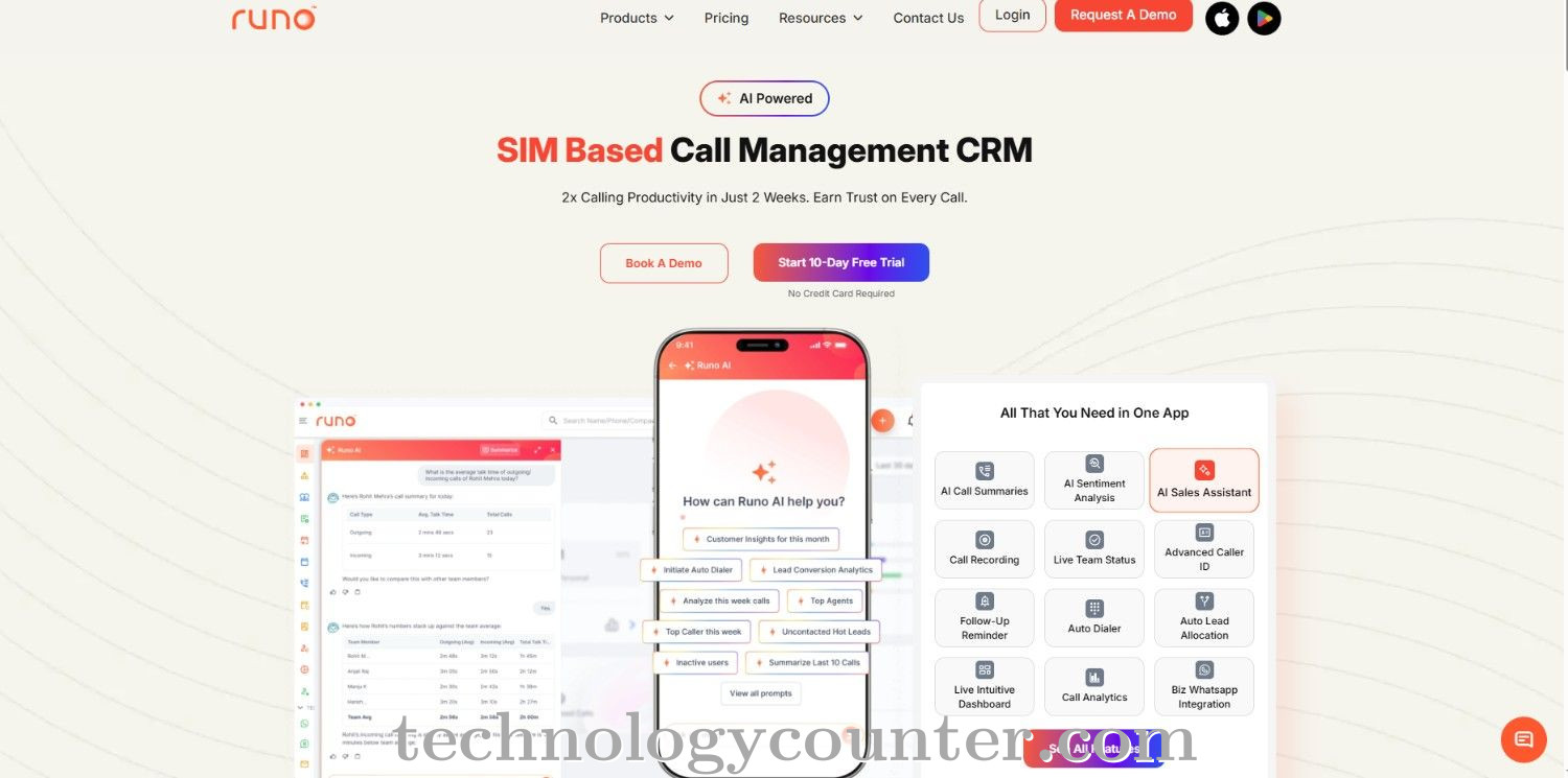 RUNO CRM Screenshots