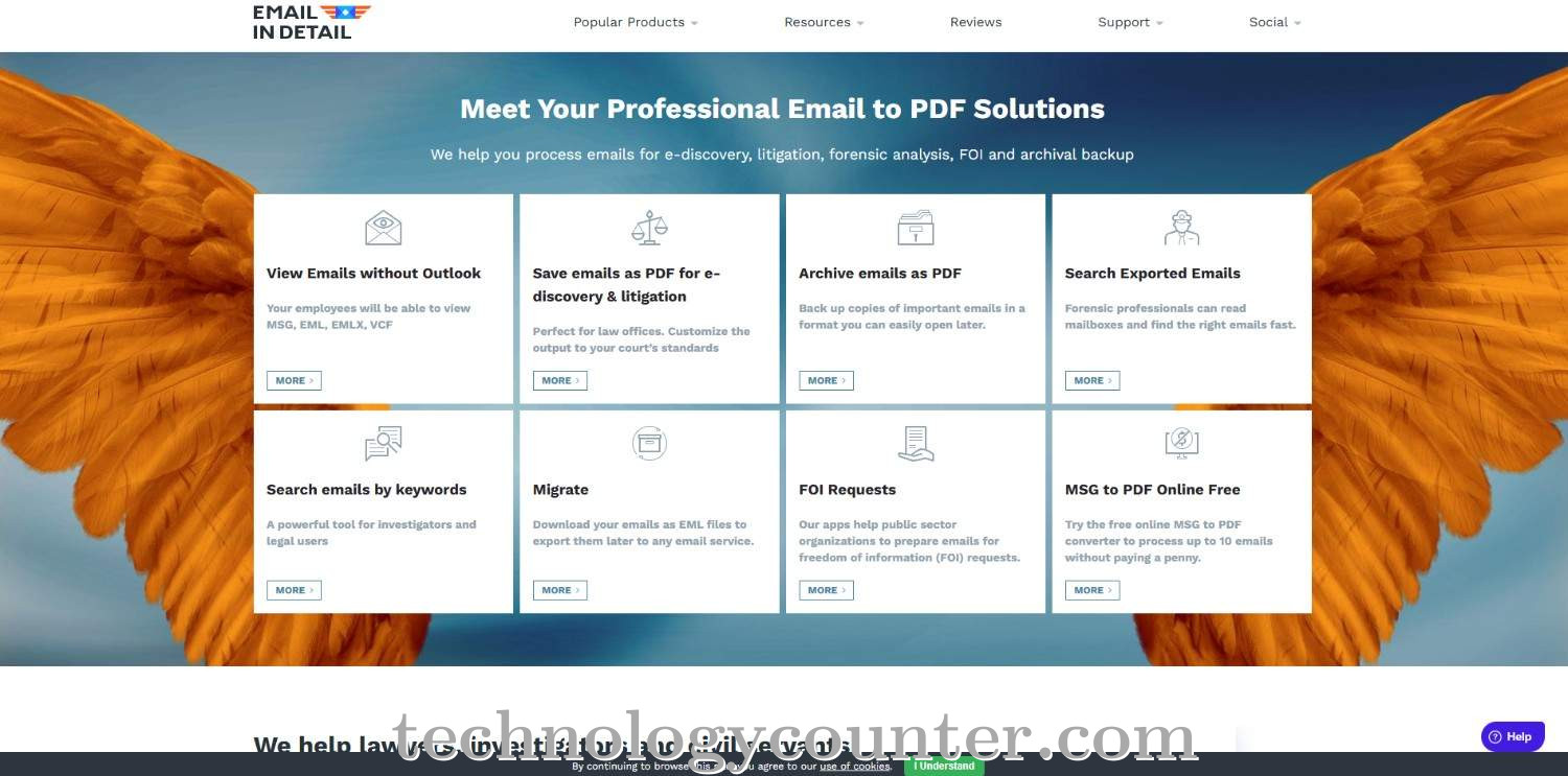 Email Detail Litigation Screenshots
