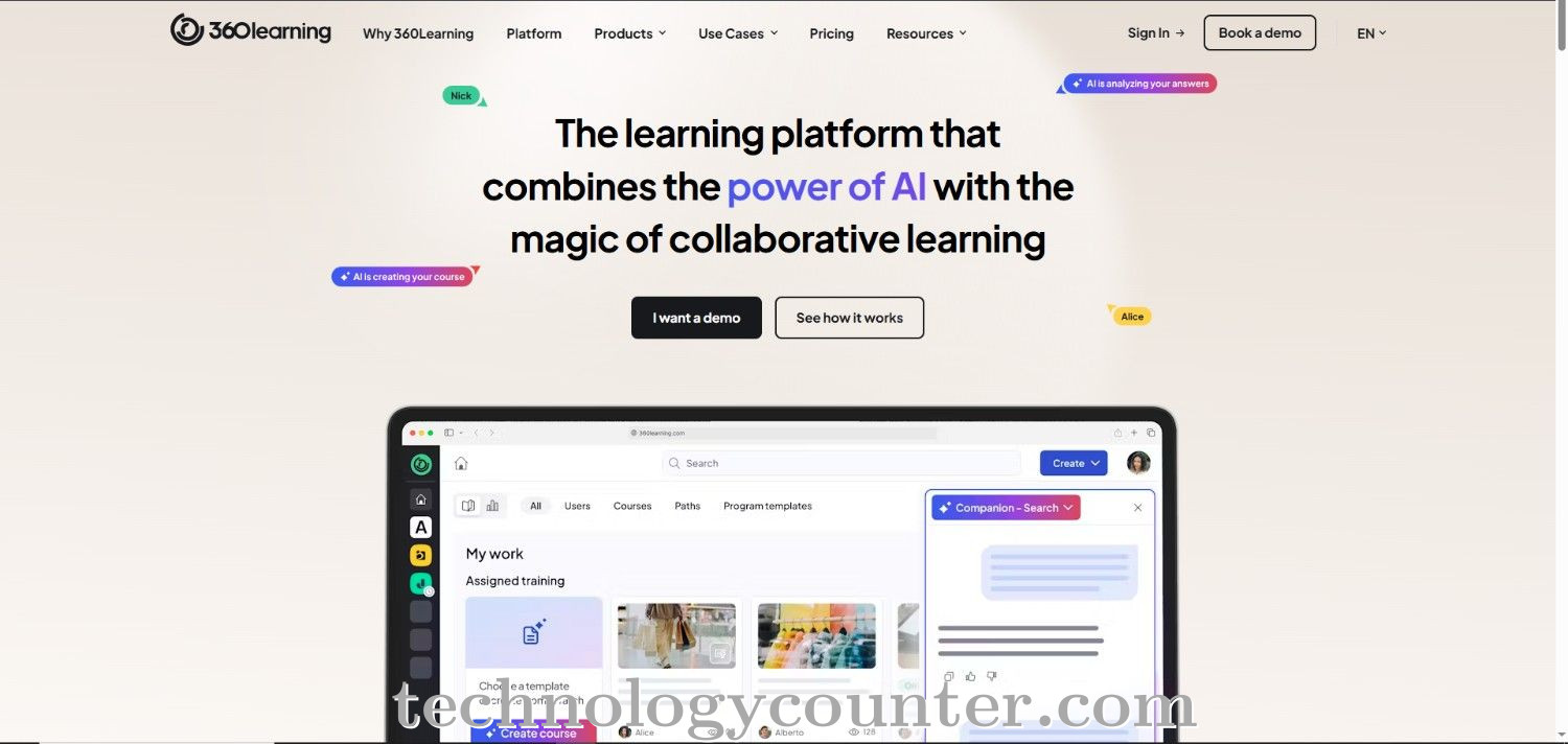 360Learning Screenshots