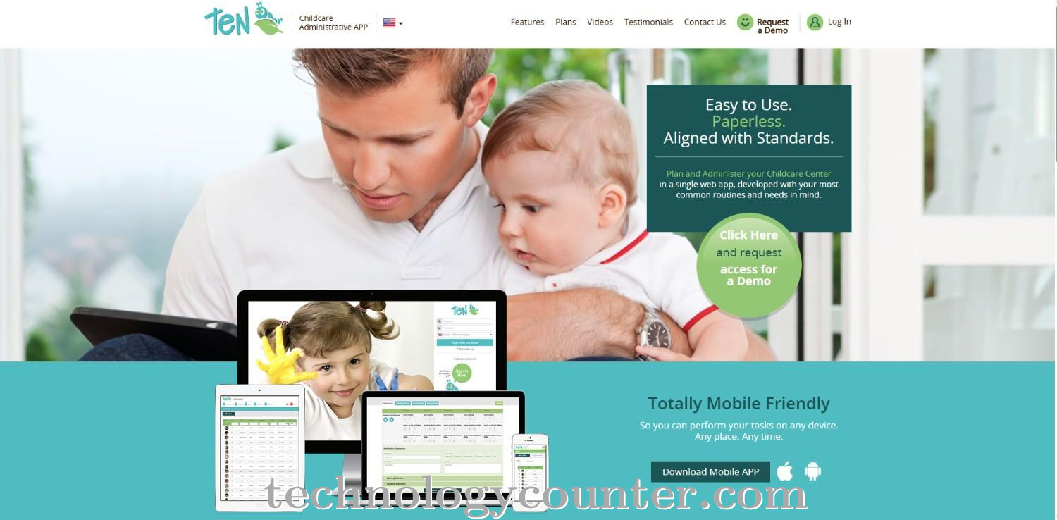 Ten Childcare App Screenshots