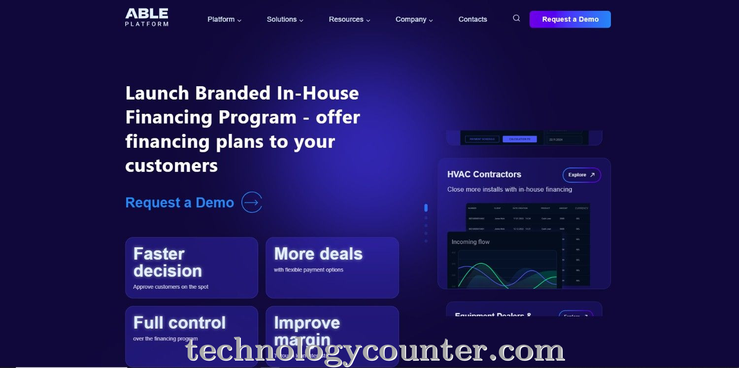 ABLE Origination Screenshots