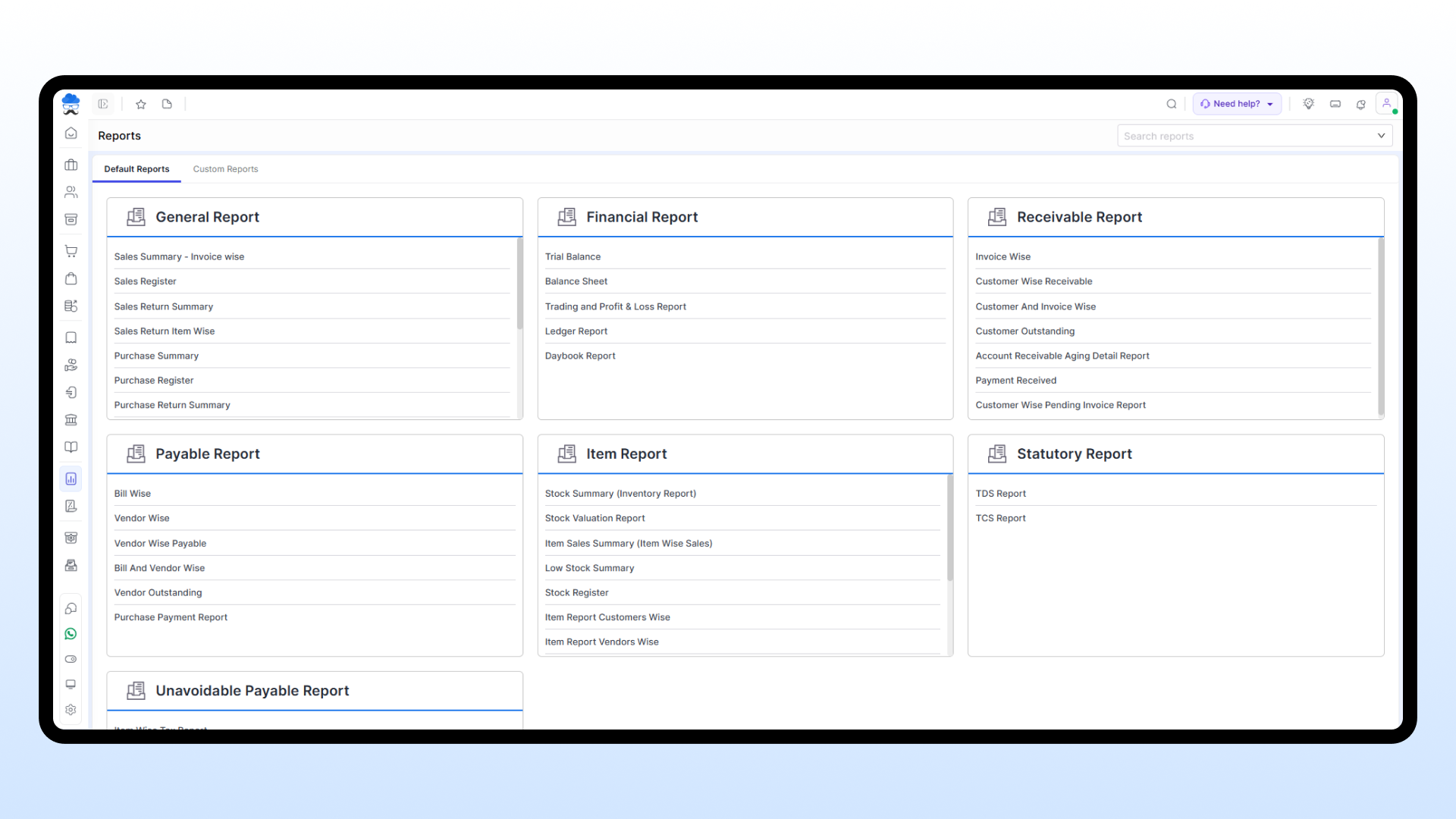 Munim Accounting and Billing Screenshots