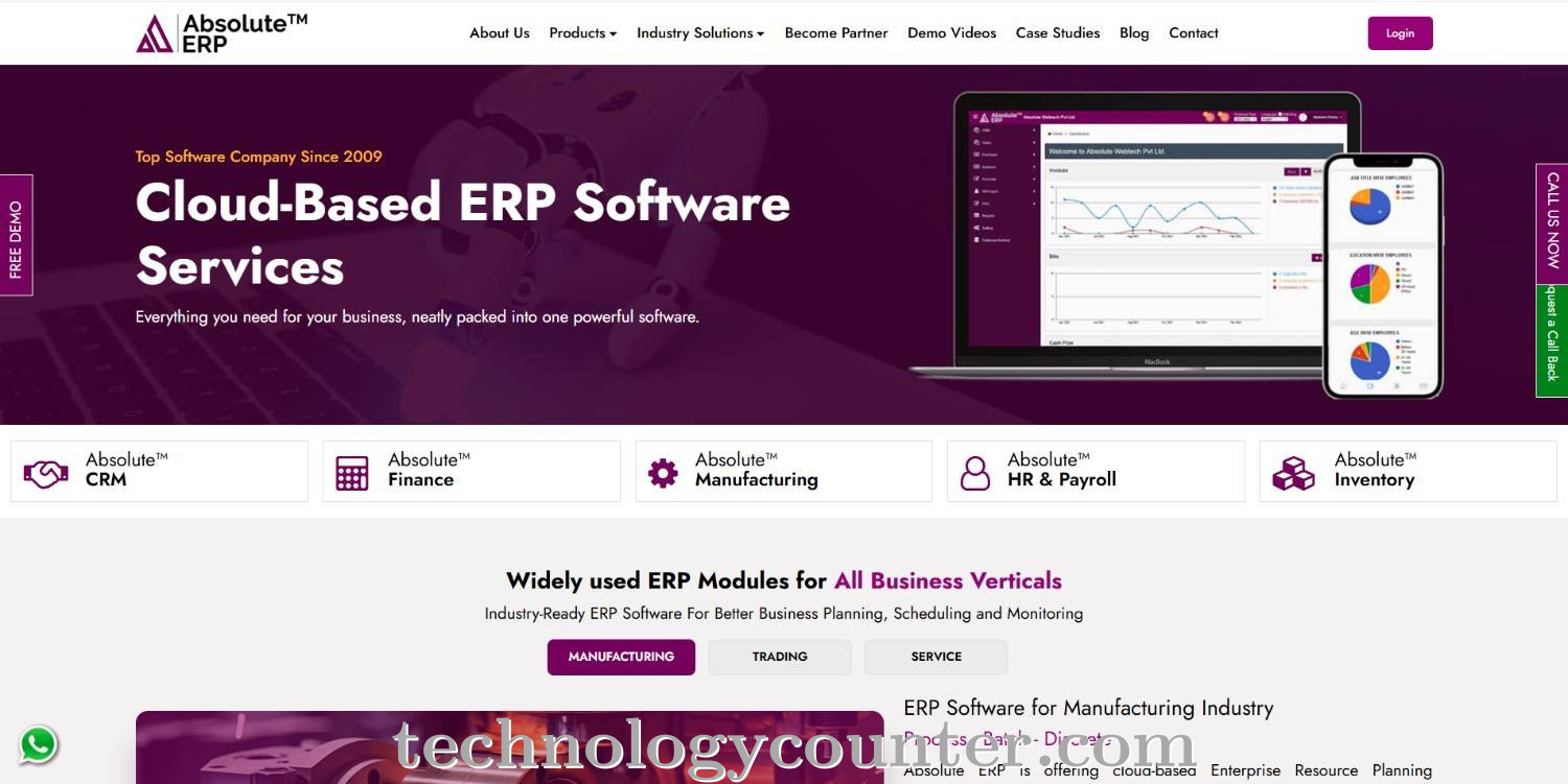Absolute ERP Screenshots
