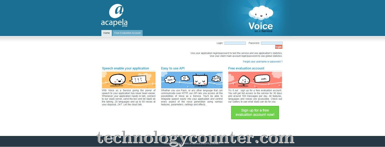 Acapela VaaS Screenshots