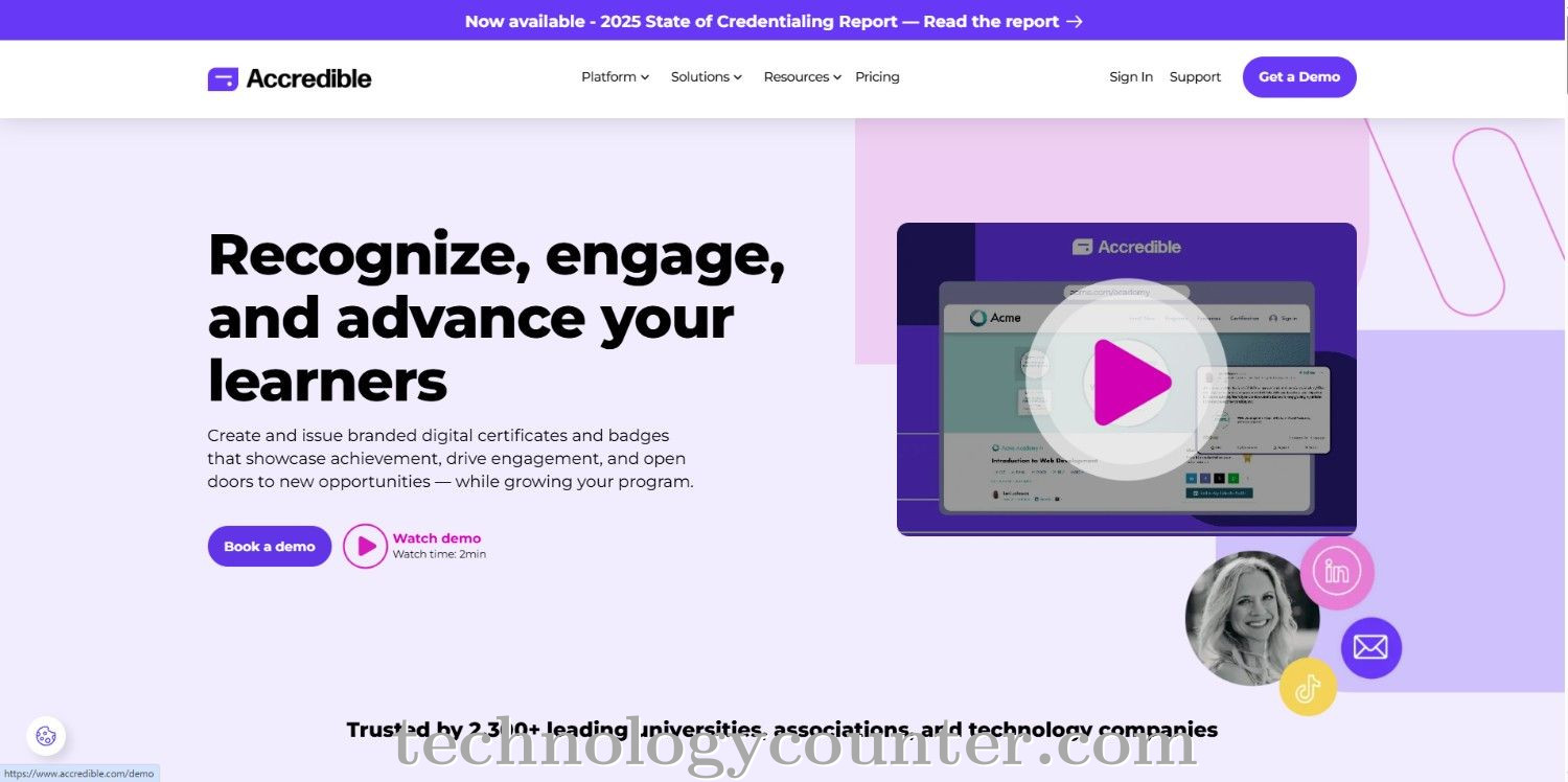 Accredible Screenshots