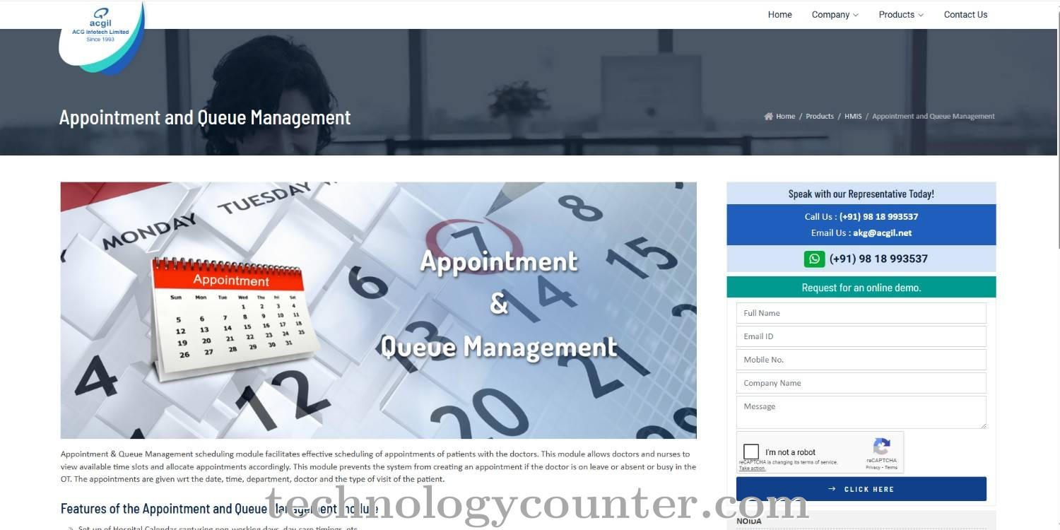ACGIL Appointment Software Screenshots