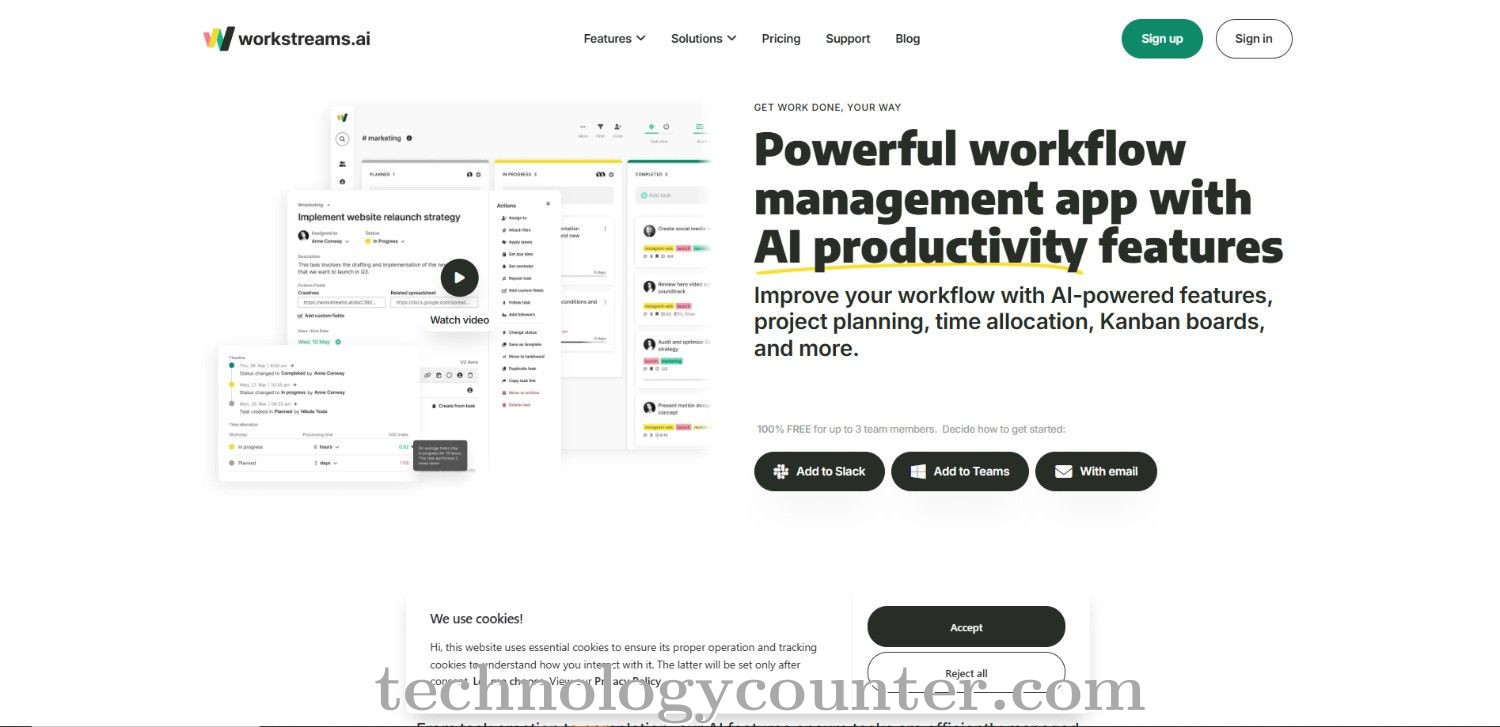 Workstreams Screenshots