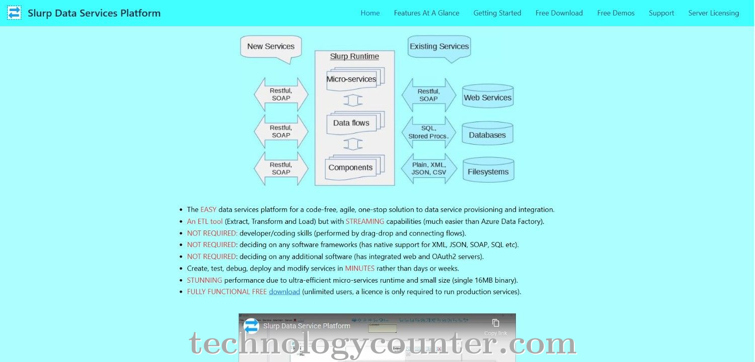Slurp Data Services Platform Screenshots
