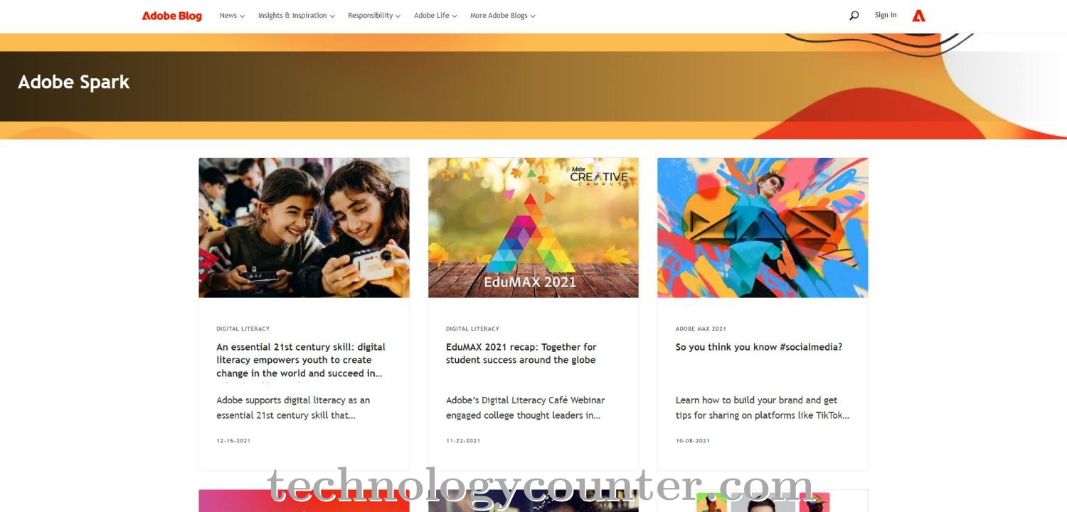 Adobe Spark Screenshots