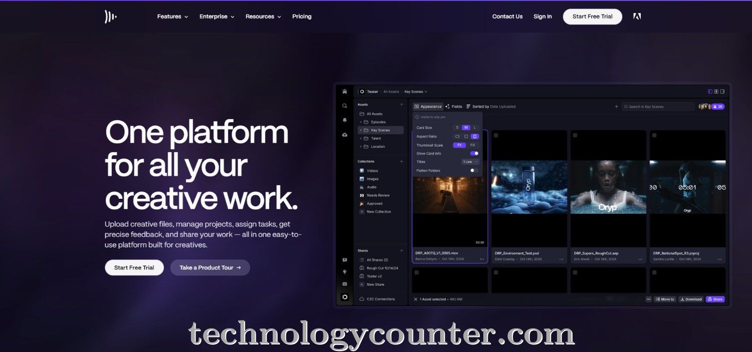 Frame.io Screenshots