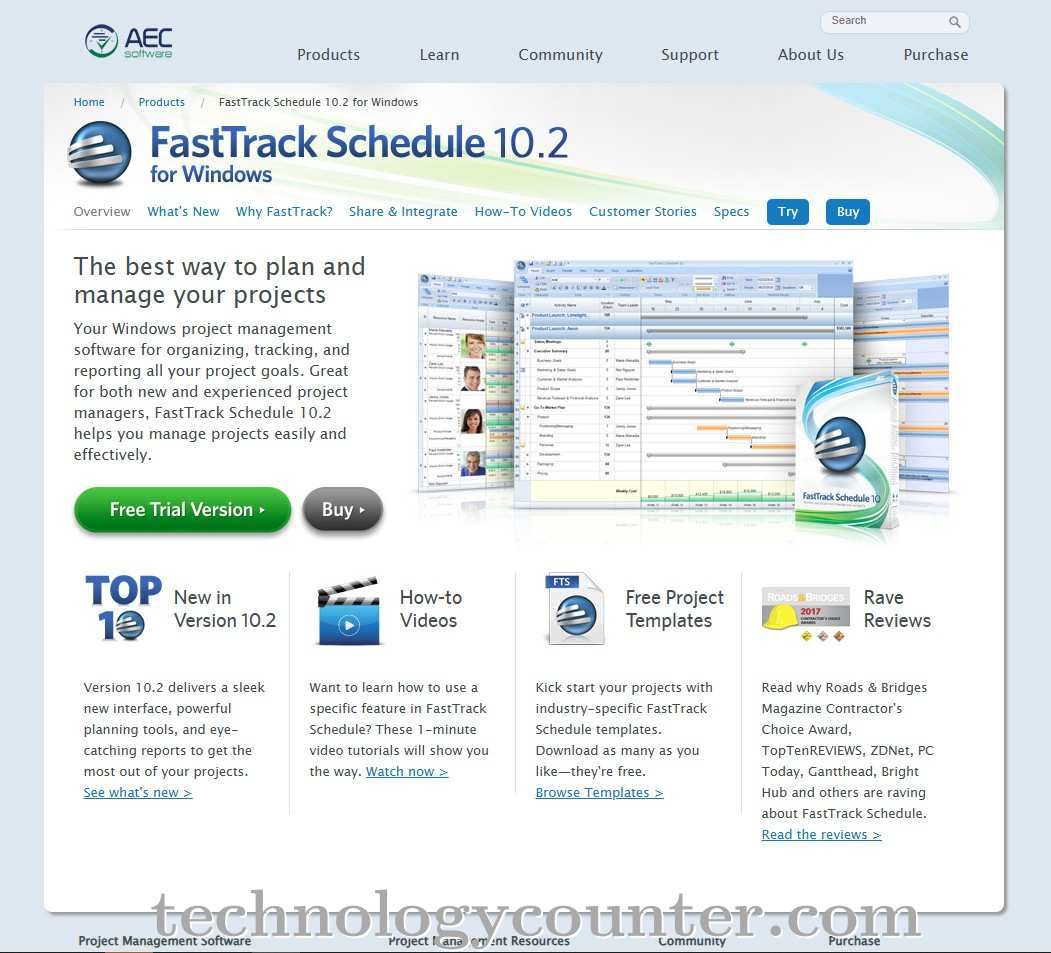 FastTrack Schedule Screenshots