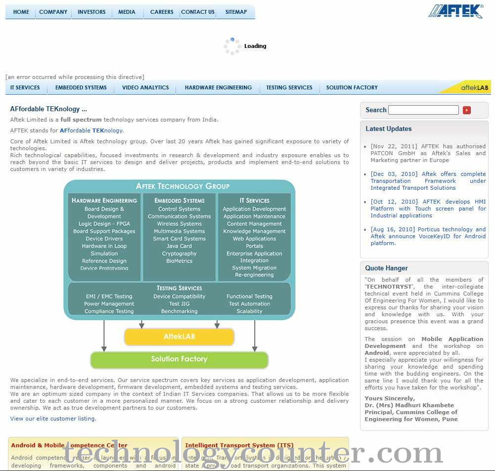 Aftek Vehicle Tracking Screenshots
