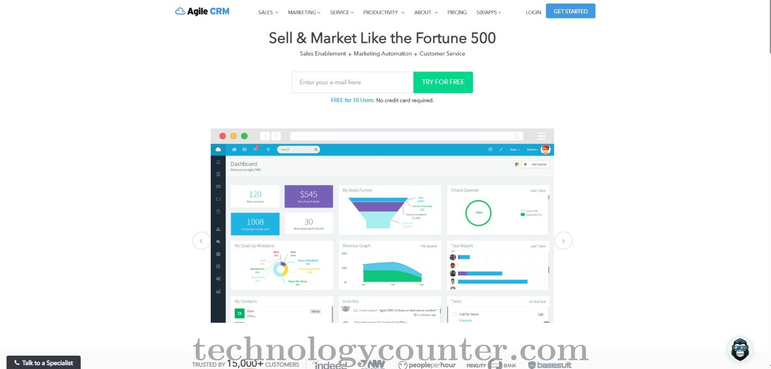 AgileCRM Screenshots