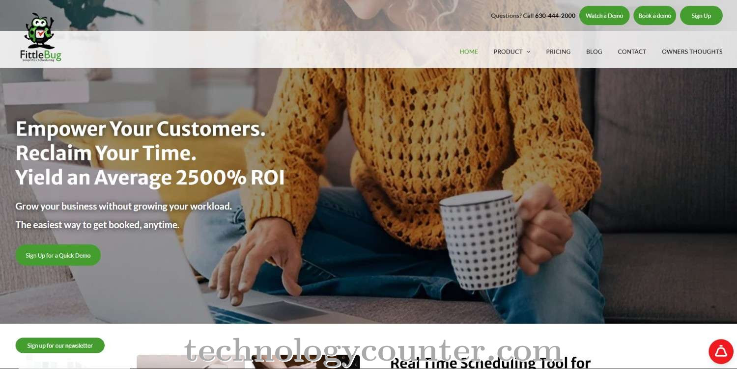FittleBug Real-Time Booking Screenshots