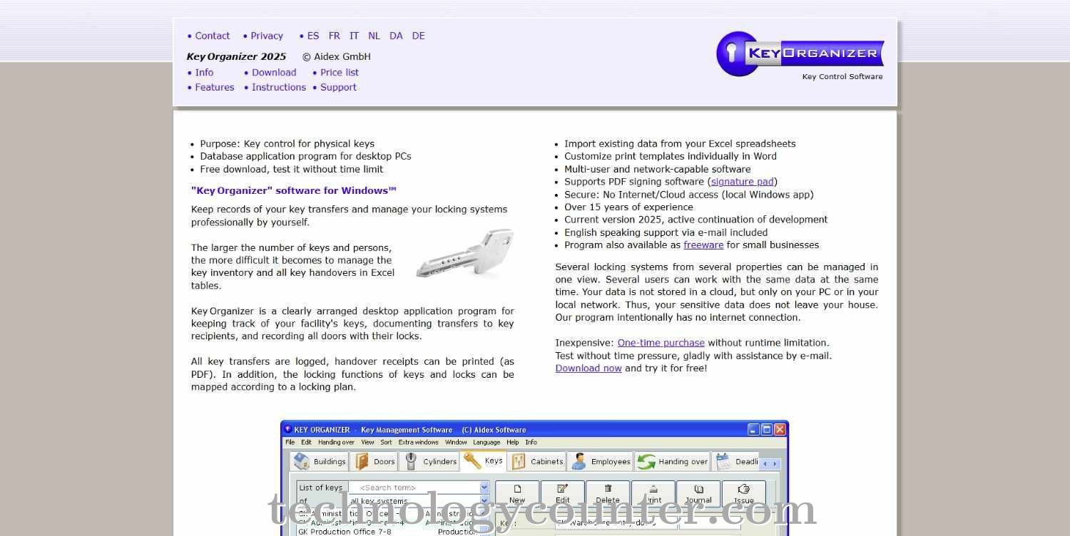 Key Organizer Screenshots