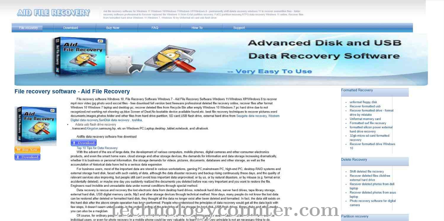 Aid File Recovery Screenshots