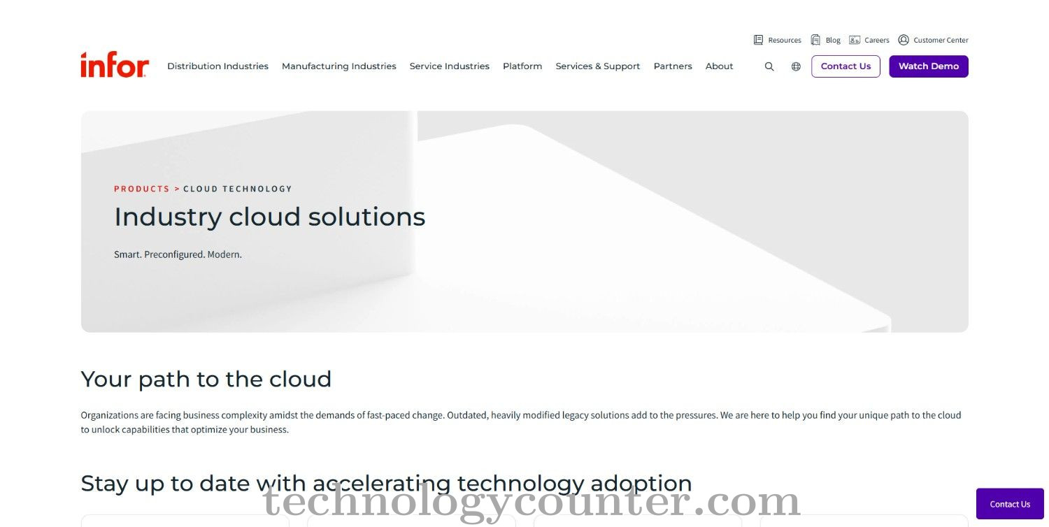 Infor CloudSuite Screenshots