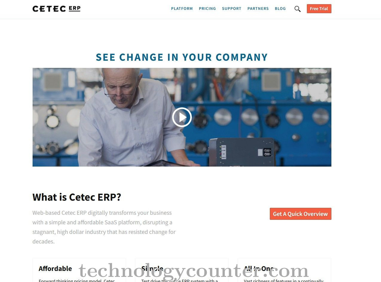 Cetec ERP Screenshots